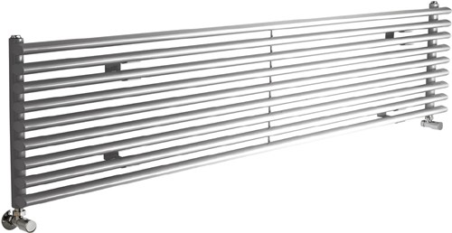 Larger image of Crown Radiators Cypress 5527 BTU Radiator (Silver). 1800x405mm.