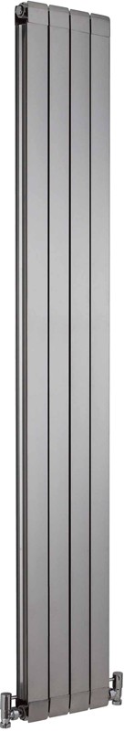 Larger image of Crown Radiators Myrtle Vertical Radiator (Silver). 255x1800mm. 4105 BTU.