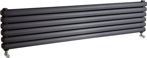 Larger image of Crown Radiators Peony Double Radiator. 5705 BTU (Anthracite). 1500mm Wide.