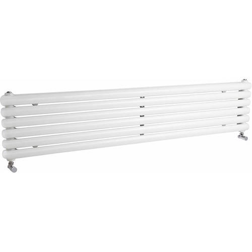 Larger image of Hudson Reed Radiators Salvia Double Radiator. 4760 BTU (White). 1800x383mm.