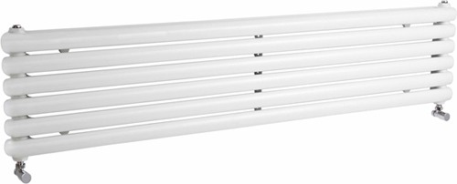 Larger image of Hudson Reed Radiators Salvia Double Radiator. 3934 BTU (White). 1500x383mm.