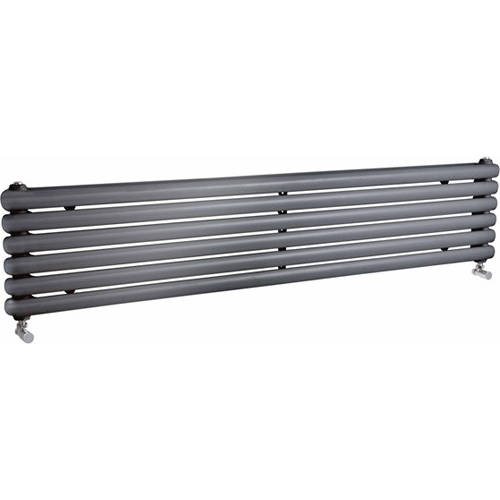 Larger image of Hudson Reed Radiators Salvia Double Radiator. 4704 BTU (Anthracite). 1800x383mm.