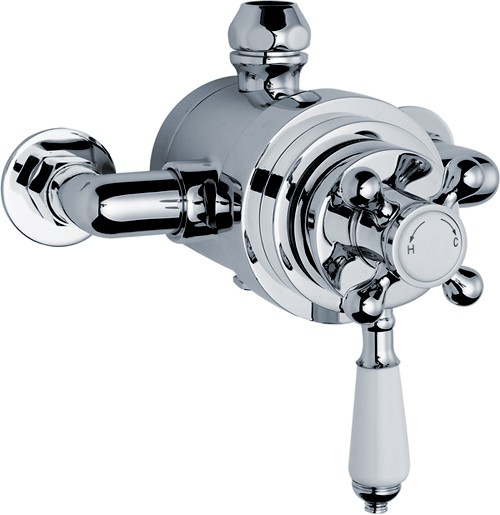 Larger image of Crown Showers Traditional Dual Exposed Thermostatic Shower Valve.