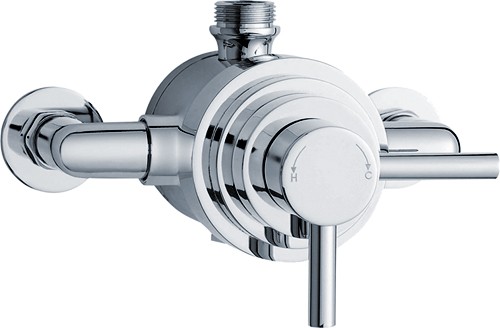 Hudson Reed Showers Dual Exposed Thermostatic Shower Valve (Chrome).