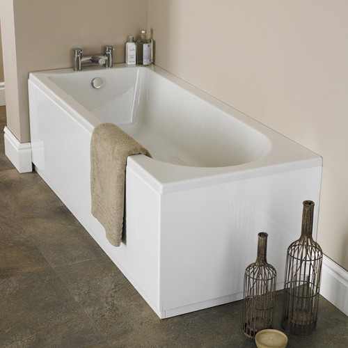 Example image of Crown Suites Knedlington Bathroom Suite With Single Ended Bath (1700x700mm).