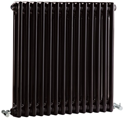 Larger image of Crown Radiators Regency 2 Column Radiator (Black). 650x600mm. 2981 BTU.