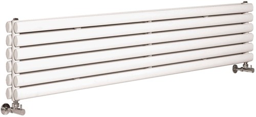 Larger image of Crown Radiators Ricochet Horizontal Radiator (White). 1750x354mm.