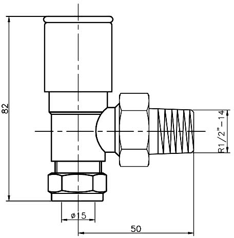 Technical image of Crown Radiator Valves Angled Radiator Valves (Pair, Chrome).