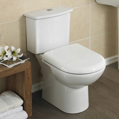 Larger image of Crown Ceramics Linton Toilet With Dual Push Flush Cistern & Seat.
