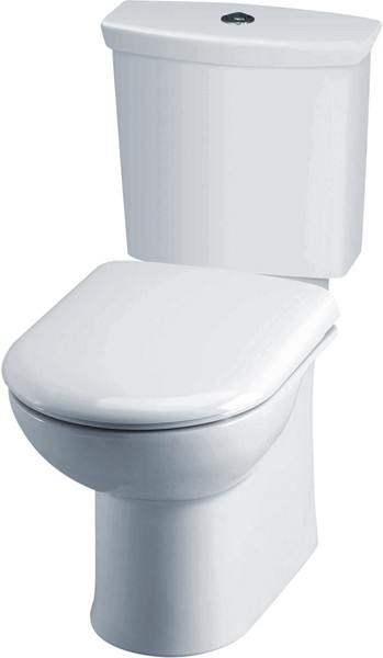 Larger image of Crown Ceramics Otley Toilet With Push Flush Cistern & Soft Close Seat.