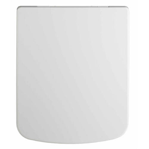 Larger image of Crown Luxury Square Toilet Seat - Top Fixing (White).