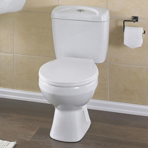 Nuie Crown Ceramics Melbourne Toilet With Push Flush Cistern & Soft.
