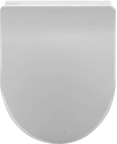 Nuie White Crown Standard D-Shape Soft Close Toilet Seat.