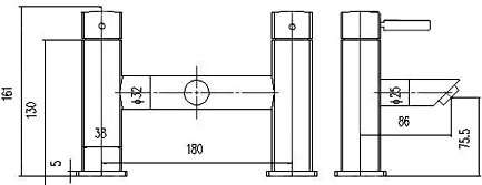 Technical image of Crown Series C Bath Filler Tap (Chrome).