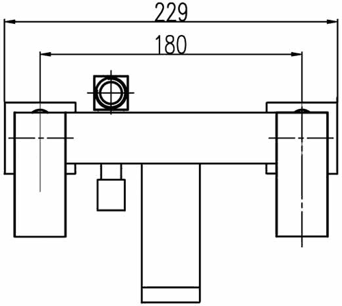 Technical image of Crown Series P Bath Shower Mixer Tap With Shower Kit (Chrome).