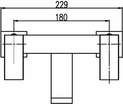 Technical image of Crown Series P Basin & Bath Filler Tap Set (Chrome).