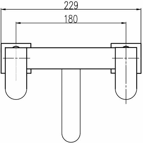 Technical image of Crown Series S Basin & Bath Filler Tap Set (Chrome).