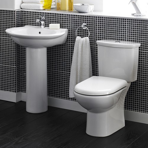 Larger image of Crown Ceramics Otley 4 Piece Bathroom Suite With Toilet & 600mm Basin.