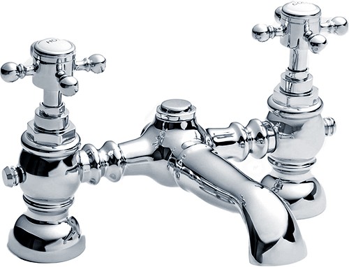 Larger image of Crown Edwardian Traditional Bath Filler Tap (Chrome).