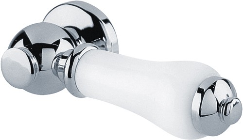 Larger image of Crown Ceramics Traditional Ceramic Toilet Cistern Lever (Chrome).