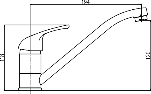 Technical image of Pyramis Sparta Kitchen Sink, Waste & Tap. 860x500mm (Reversible).