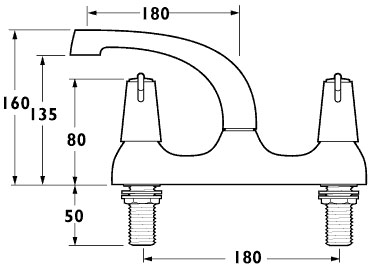 Technical image of Pyramis Sit On Kitchen Sink, Waste & Tap. 1000x500mm (Right Hand).