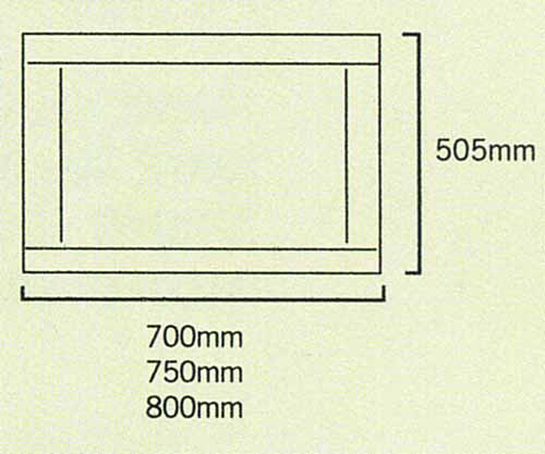 Technical image of daVinci 700mm modern bath end panel in birch finish.