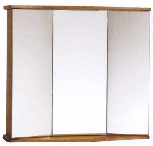 Larger image of daVinci Cherry Gallassia 3 door bathroom cabinet, lights & shaver socket.