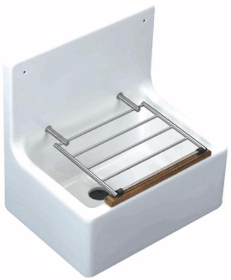 Larger image of Shires High Back Cleaners Sink.  20x15x9x21"