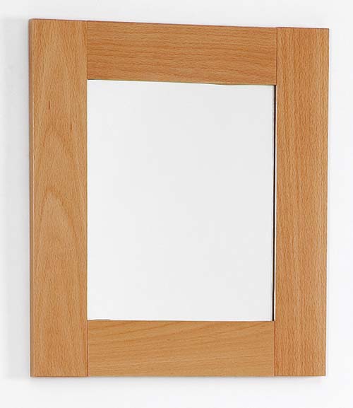 Larger image of daVinci Beech bathroom mirror. Size 400x450mm.