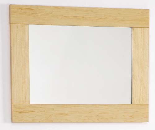 Larger image of daVinci Beech bathroom mirror. Size 500x450mm.