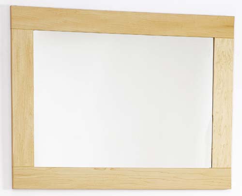 Larger image of daVinci Maple bathroom mirror. Size 800x600mm.