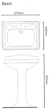 Technical image of Arcade 4 Piece Bathroom Suite.