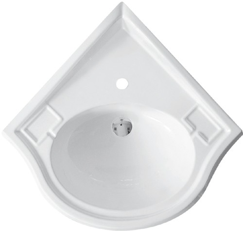 Example image of Arcade Corner Basin And Stand. 575 x 575mm.