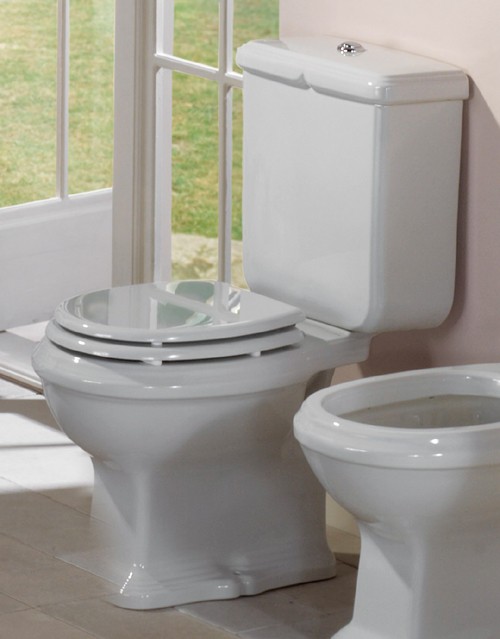 Example image of Arcade Toilet With Seat, Push Flush Cistern And Fittings.