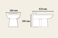 Technical image of Aspen Back To Wall Pan.