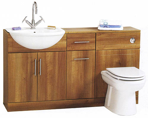 Larger image of daVinci Deluxe cherry bathroom furniture suite.  1400x810x300mm.