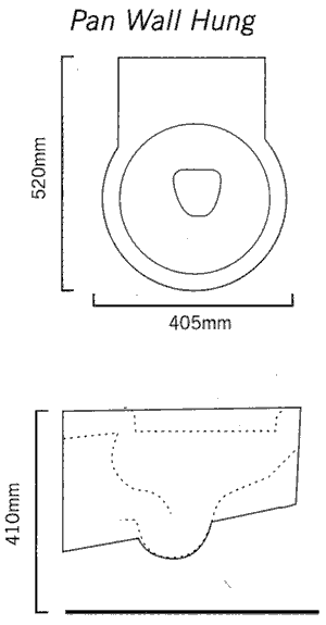 Technical image of Flame 4 Piece Bathroom Suite.