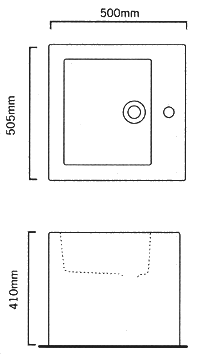 Technical image of Frozen 2 Piece Back To Wall Bathroom Suite.