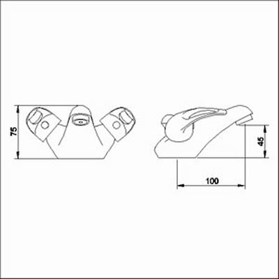 Technical image of Loop Mono basin mixer tap + Free pop up waste.