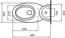 Technical image of Venezia 3 Piece Bathroom Suite.