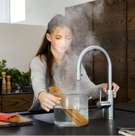 Example image of Quooker Flex 3 In 1 Boiling Water Kitchen Tap. COMBI (Stainless Steel).