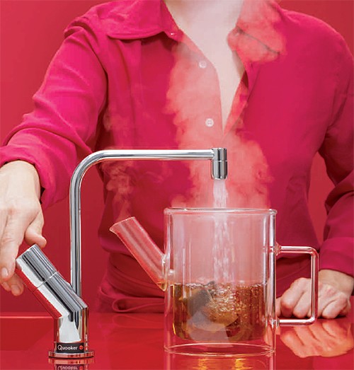 Example image of Quooker Basic Instant Boiling Water Kitchen Tap.  PRO3-VAQ (Chrome).