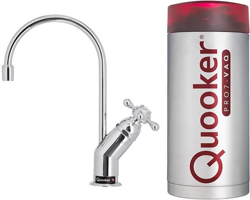 Larger image of Quooker Classic Instant Boiling Water Kitchen Tap.  PRO7-VAQ (Chrome).