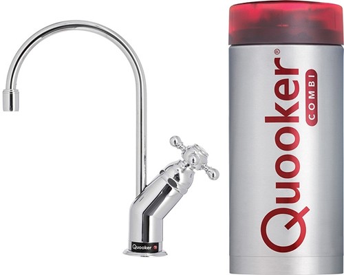 Larger image of Quooker Classic Instant Hot & Boiling Water Kitchen Tap.  COMBI 2.2 (Chrome).