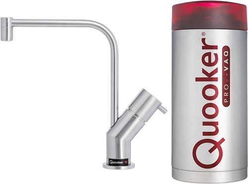Larger image of Quooker Modern Boiling Water Kitchen Tap.  PRO3-VAQ (Stainless Steel).