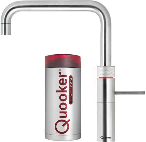 Larger image of Quooker Fusion Square Boiling Water Kitchen Tap. PRO11 (Brushed Chrome).