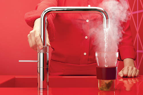 Example image of Quooker Fusion Square Boiling Water Kitchen Tap. PRO11 (Brushed Chrome).