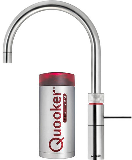 Larger image of Quooker Fusion Round Boiling Water Kitchen Tap. PRO3 (Brushed Chrome).
