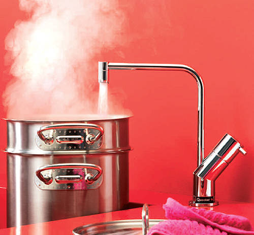 Example image of Quooker Modern Boiling Water Kitchen Tap. PRO11-VAQ (Polished Chrome).